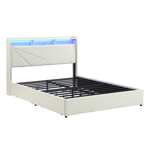 CASSINGTON HOME WINSTED UPHOLSTERED BED WITH LED AND DRAWERS