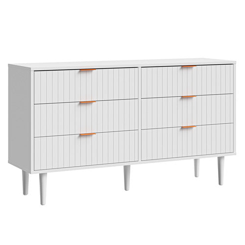 LIVING FUSION YLONA 6 DRAWER RIBBED CHEST