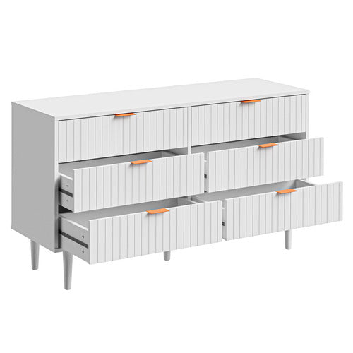 LIVING FUSION YLONA 6 DRAWER RIBBED CHEST