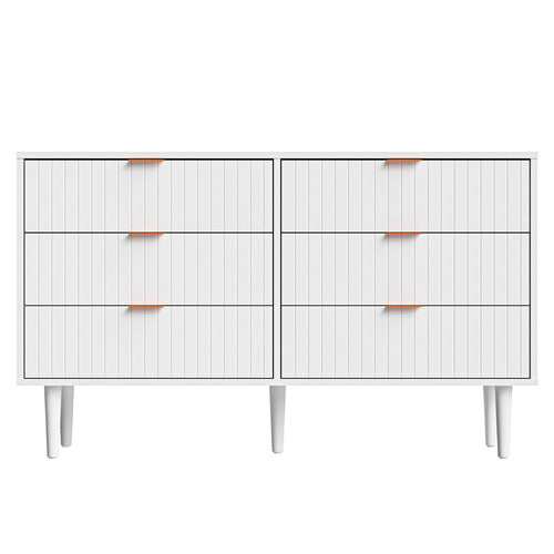 LIVING FUSION YLONA 6 DRAWER RIBBED CHEST