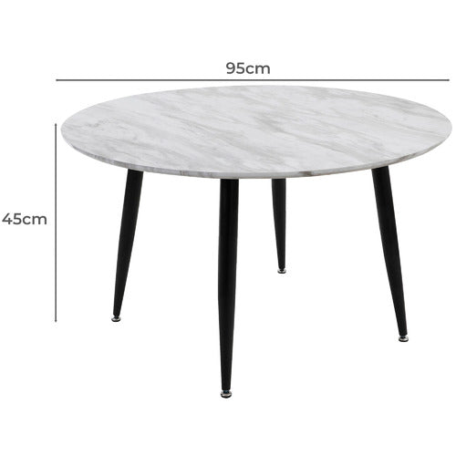 EVER DREAMING LIVING ZAEL FAUX MARBLE COFFEE TABLE