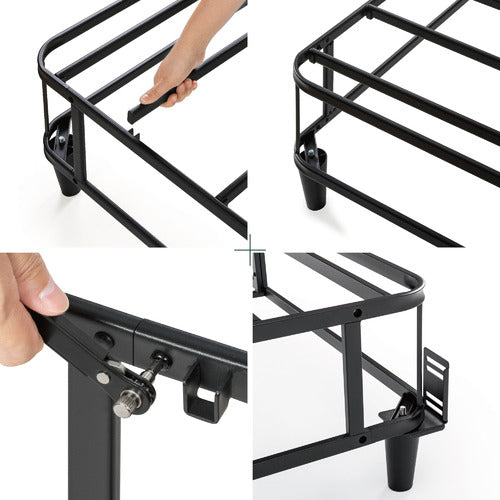 STUDIO HOME ZANE METAL & FABRIC BED BASE