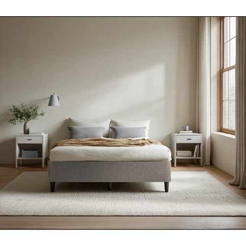 STUDIO HOME ZANE METAL & FABRIC BED BASE