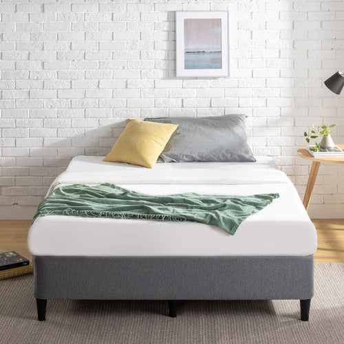 STUDIO HOME ZANE METAL & FABRIC BED BASE