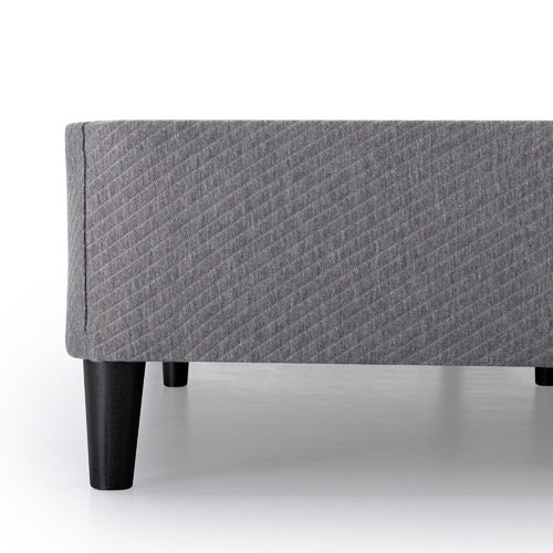 STUDIO HOME ZANE METAL & FABRIC BED BASE