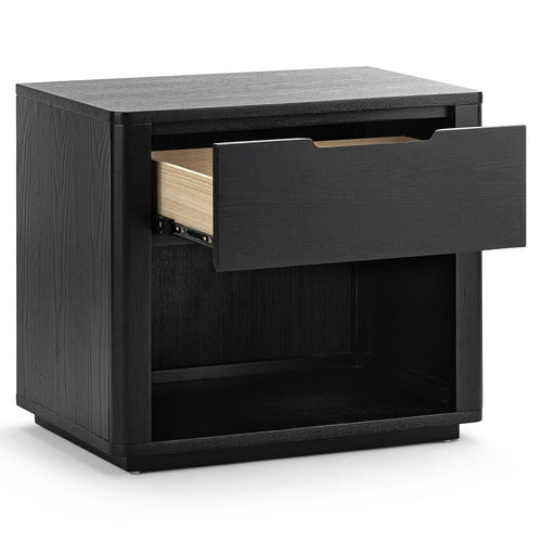 CONTINENTAL DESIGNS ZEUS RUBBERWOOD BEDSIDE TABLE