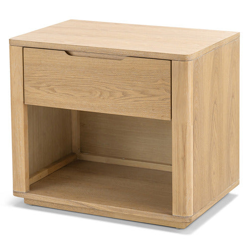 CONTINENTAL DESIGNS ZEUS RUBBERWOOD BEDSIDE TABLE