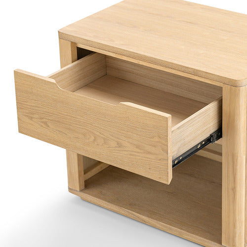CONTINENTAL DESIGNS ZEUS RUBBERWOOD BEDSIDE TABLE