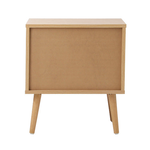 LIVING FUSION VESTA 2 DRAWER RATTAN BEDSIDE TABLE