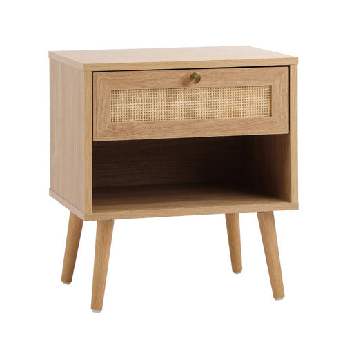 LIVING FUSION VESTA RATTAN BEDSIDE TABLE