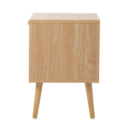 LIVING FUSION VESTA RATTAN BEDSIDE TABLE