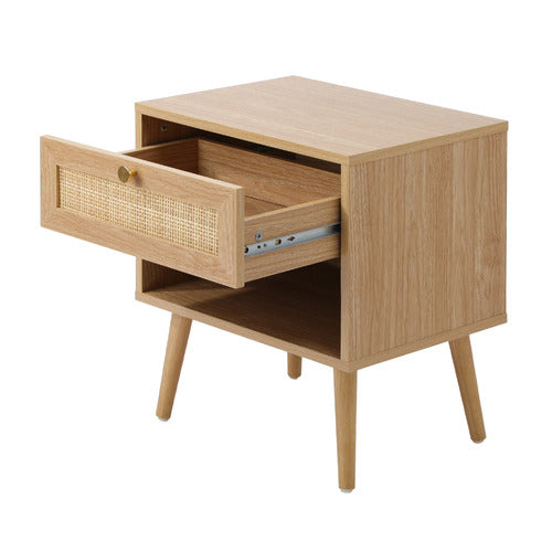 LIVING FUSION VESTA RATTAN BEDSIDE TABLE
