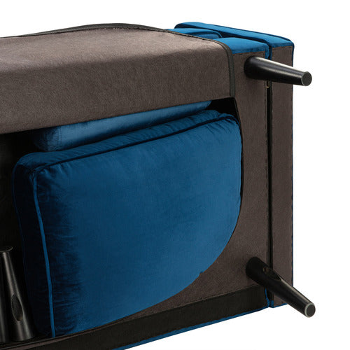 STOCKHOLM VELVET REVERSIBLE CHAISE SOFA