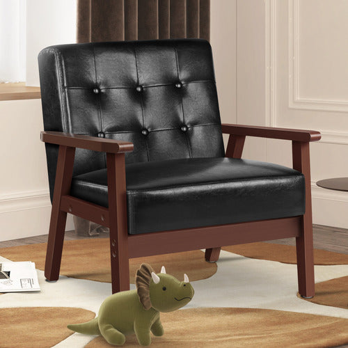 HOXTON ROOM CALLUM FAUX LEATHER ARMCHAIR