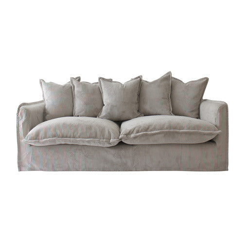 HYDE PARK HOME CUMULUS 3 SEATER CORDUROY SLIPCOVER SOFA