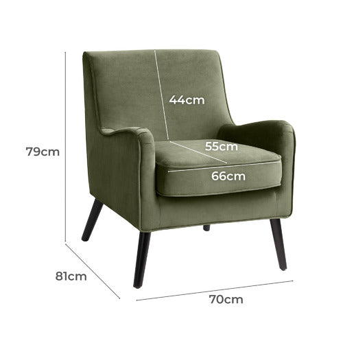 SHELLEY VELVET ARMCHAIR