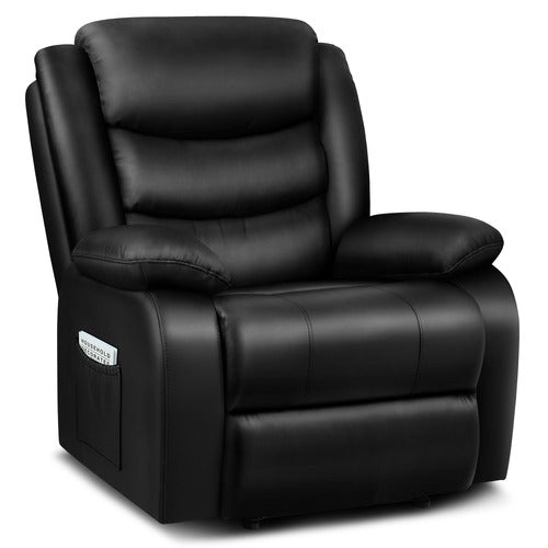 HOXTON ROOM KEHINDE FAUX LEATHER RECLINER ARMCHAIR