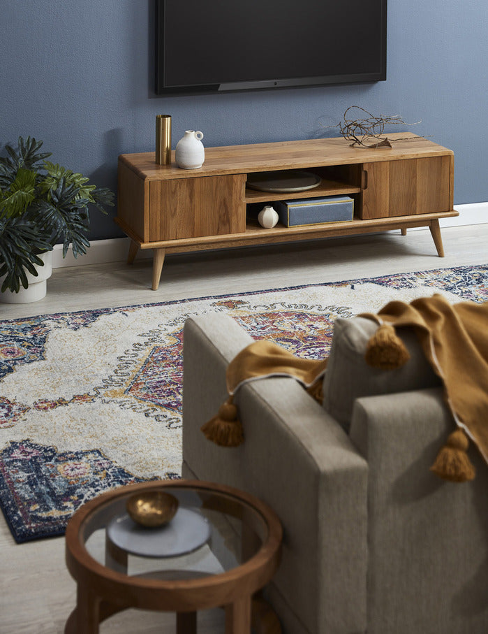 140CM OSCAR SOLID OAK TV UNIT