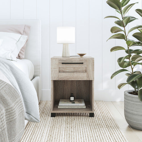 WEST VALLEY INTERIORS MEECAN 1 DRAWER BEDSIDE TABLE