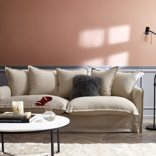 HYDE PARK HOME CUMULUS PREMIUM 3 SEATER COTTON SLIPCOVER SOFA