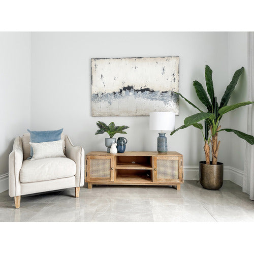 HOME & LIFESTYLE BRIAR 2 DOOR MANGO WOOD TV UNIT