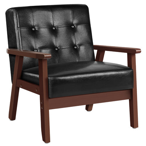 HOXTON ROOM CALLUM FAUX LEATHER ARMCHAIR