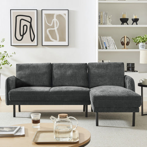 CORE LIVING SKADI 3 SEATER UPHOLSTERED SOFA WITH RIGHT CHAISE