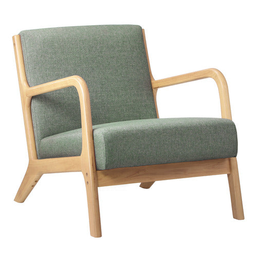 LIVING FUSION KAMDEN RUBBERWOOD ARMCHAIR