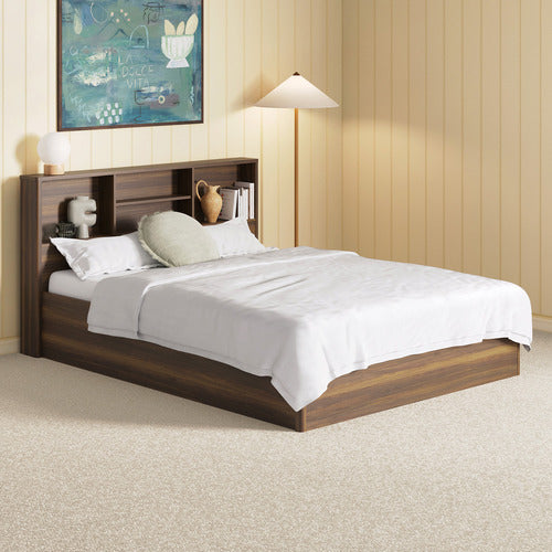 CORE LIVING ANDERSON QUEEN BED WITH BOOKCASE HEADBOARD
