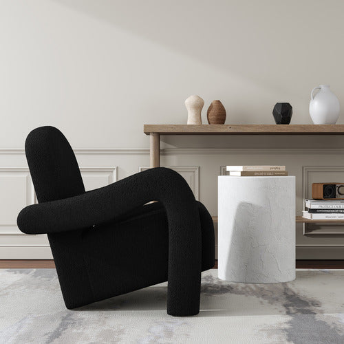 EVER DREAMING LIVING JULIAN BOUCLE ACCENT CHAIR