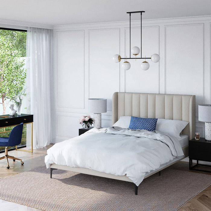 RAWSON & CO BEIGE MODERN CLASSIC HERMAN BED FRAME