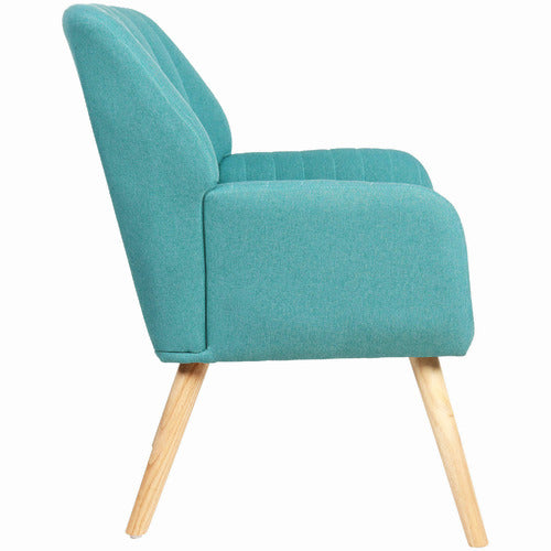 LIVING FUSION ELWINE RUBBERWOOD ARMCHAIR