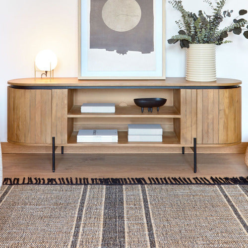 LINEA FURNITURE NATURAL GRETA MANGO WOOD ENTERTAINMENT UNIT