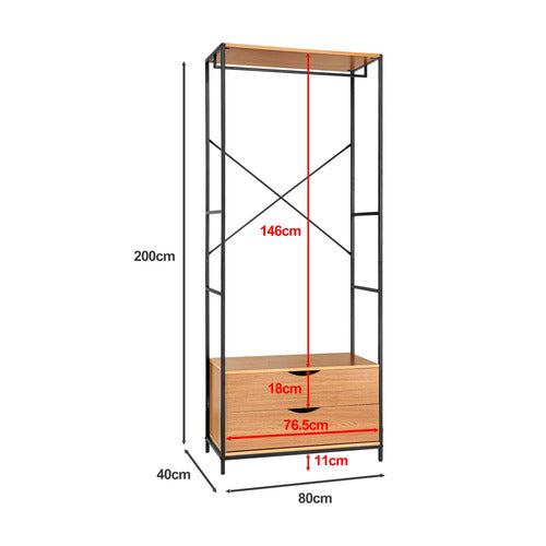 EXPERT HOMEWARES MADINA 2 DRAWER CLOTHES RACK