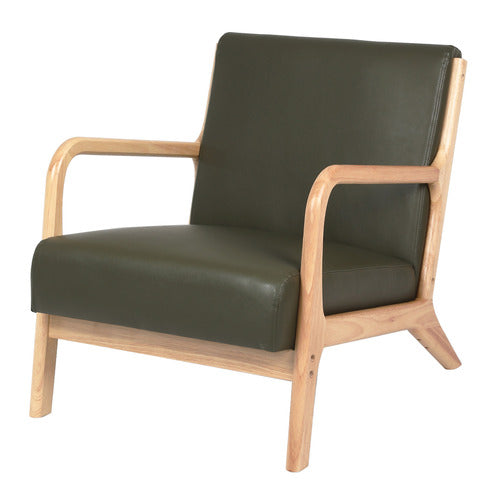 LIVING FUSION KAMDEN FAUX LEATHER ARMCHAIR