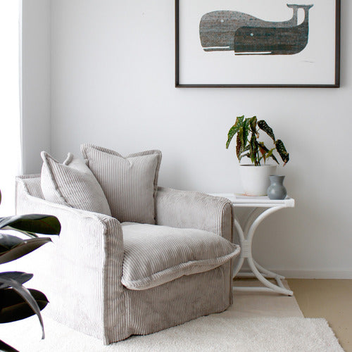 HYDE PARK HOME CUMULUS CORDUROY SLIPCOVER ARMCHAIR
