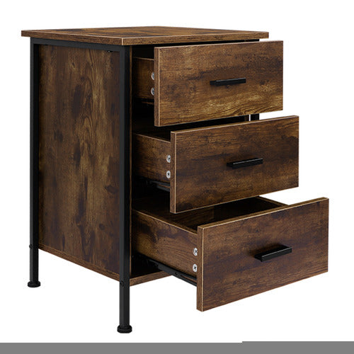 HOXTON ROOM VIKTOR 3 DRAWER BEDSIDE TABLE
