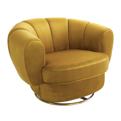 BROOKLYN AND BELLA STEINMANN VELVET SWIVEL ARMCHAIR