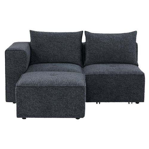 MIKASA FURNITURE RHODES 3 SEATER MODULAR SOFA SET WITH OTTOMAN