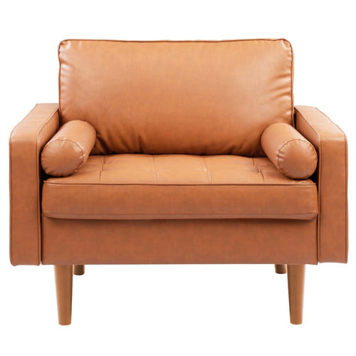 STOCKHOLM FAUX LEATHER ARMCHAIR