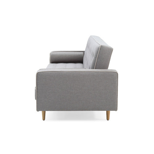 MIKASA FURNITURE GREY AMELIA 3 SEATER SOFA BED