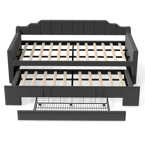 HAVEN COVE FURNITURE DEIDARA QUEEN DAYBED WITH TRUNDLE & STORAGE