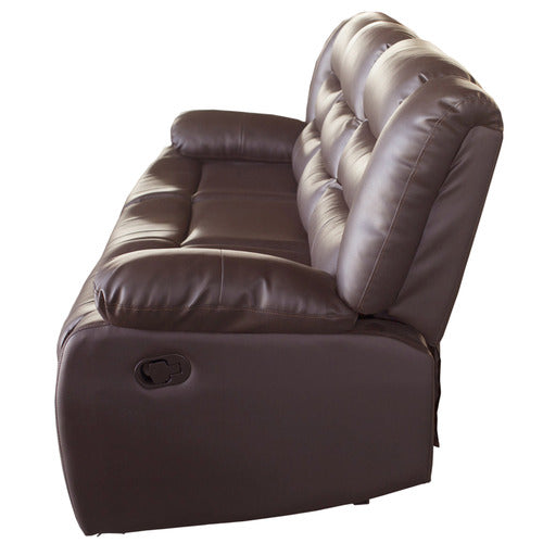 SOUTHERN STYLERS IPANEMA 3 SEATER FAUX LEATHER RECLINER SOFA
