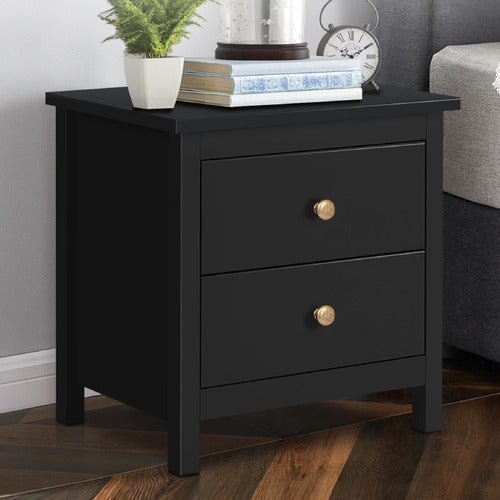 HOXTON ROOM GEOFFREY 2 DRAWER BEDSIDE TABLE