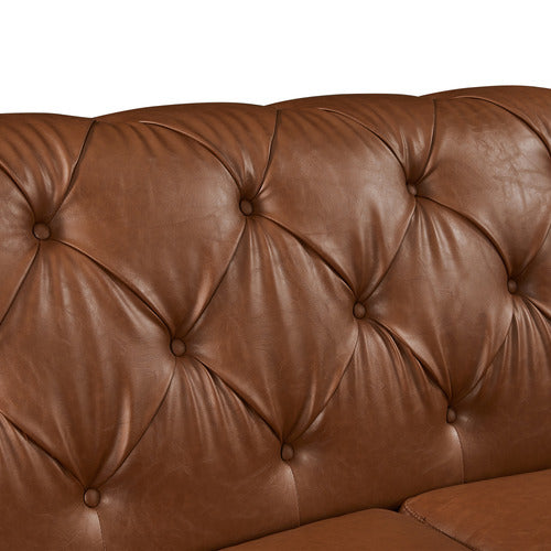 BY DESIGNS PRIMAVERA 3 SEATER LEATHER SOFA