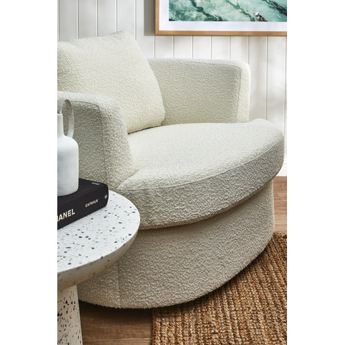 KILLIAN BOUCLE SWIVEL ARMCHAIR