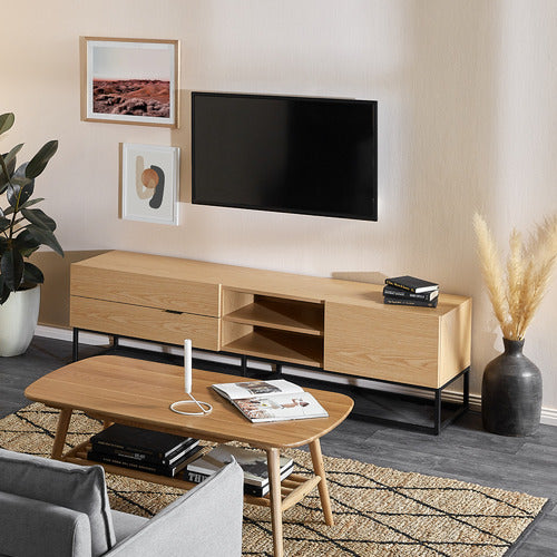 OSCAR OAK COFFEE TABLE WITH SHELF