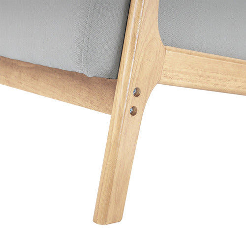 LIVING FUSION KAMDEN RUBBERWOOD ARMCHAIR