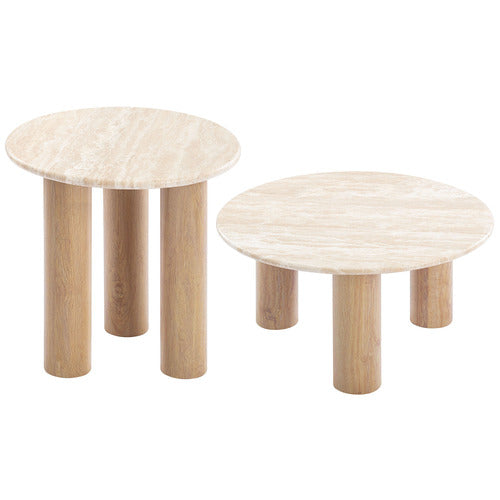 ARABELLA TRAVERTINE STONE COFFEE TABLE