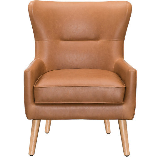 JACOB FAUX LEATHER WINGBACK ARMCHAIR